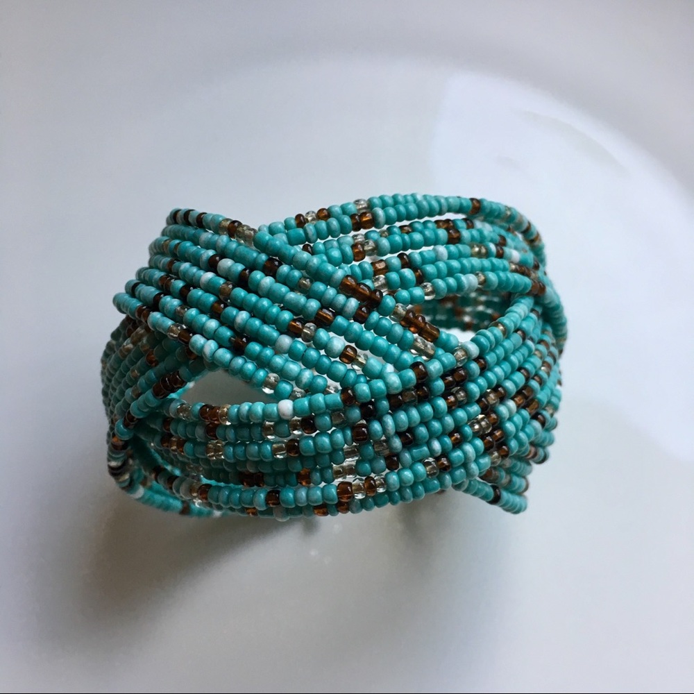 Turquoise Beaded Cuff